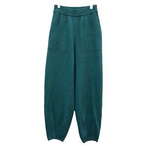 Women's Teal High-Waisted Knit Jogger Pants, S